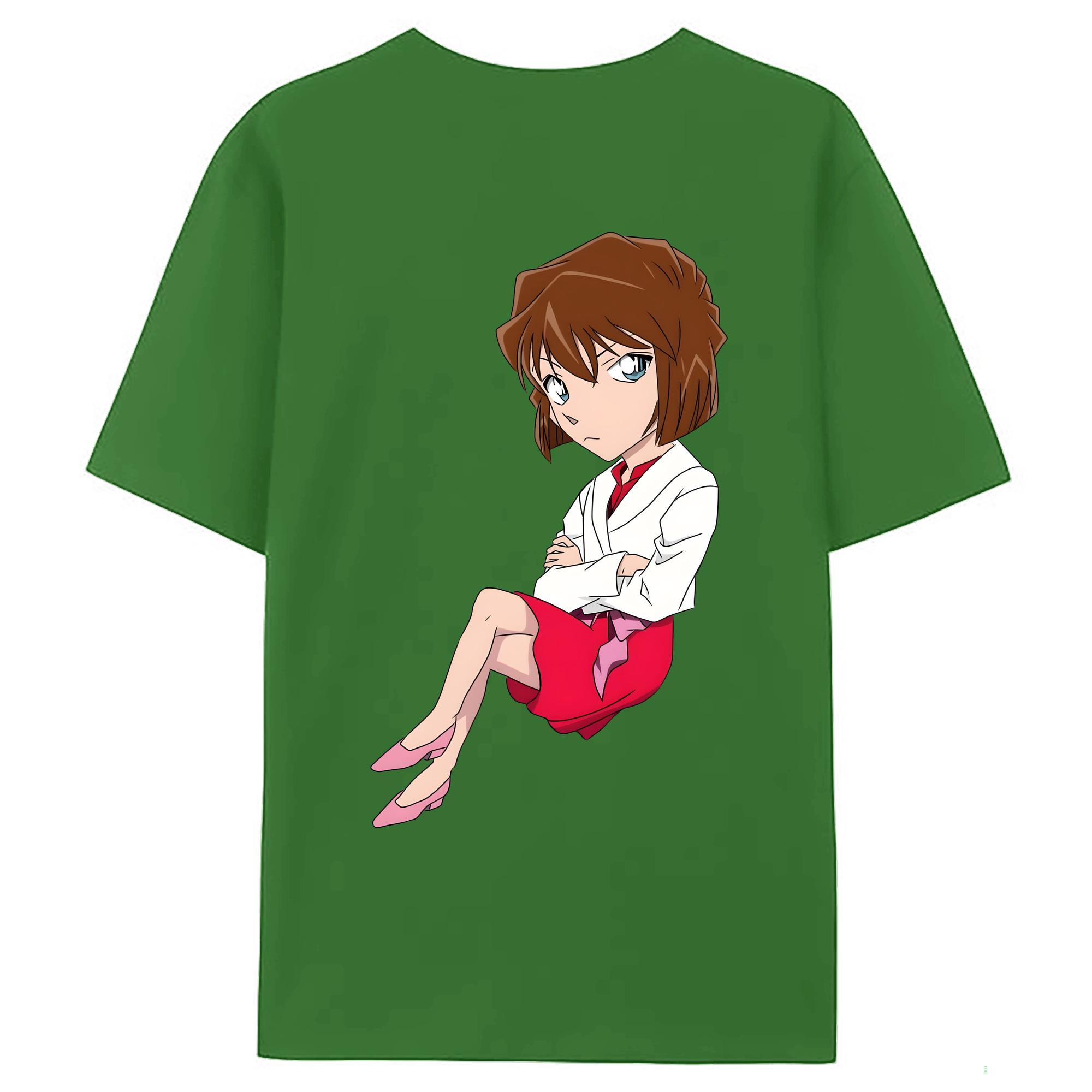 （画像用） 名探偵コナン 灰原 哀 はいばら あい Detective Conan Anita Hailey、Vi Graythorn Haibara Ai レディース半袖Tシャツ(バックプリント)